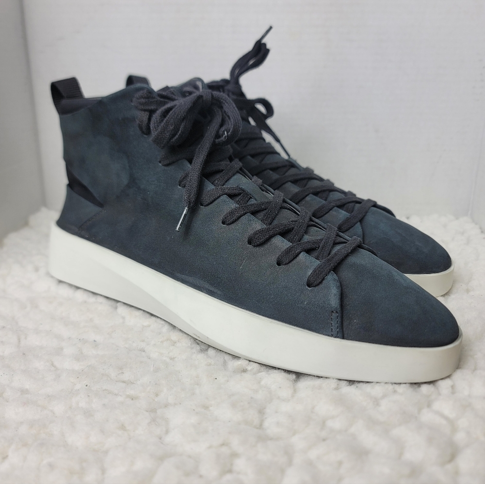 Wolf & Shepherd Cruise High Top Sneakers Mens 11 Navy Nubuck Leather Minilalist